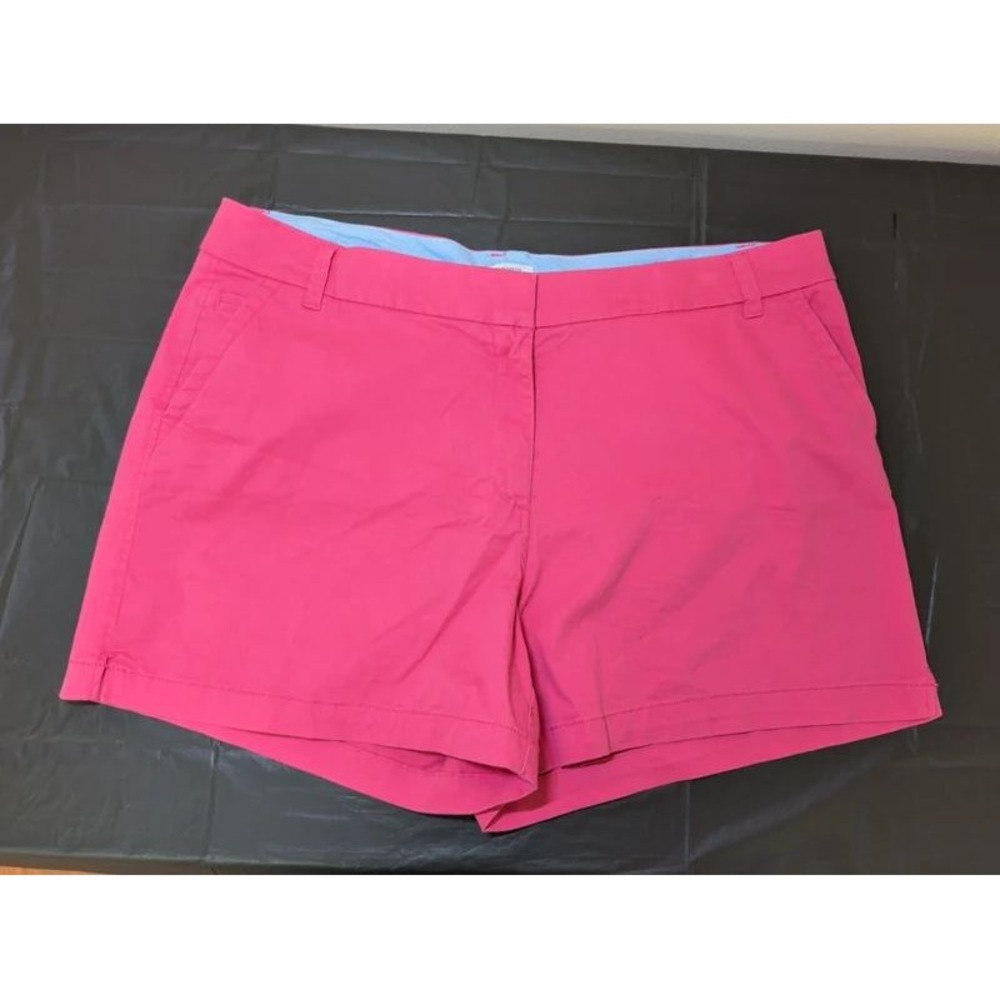 Crown & Ivy Size 16 Caroline Pink Chino Shorts Hot Pink Preppy Barbiecore Women
